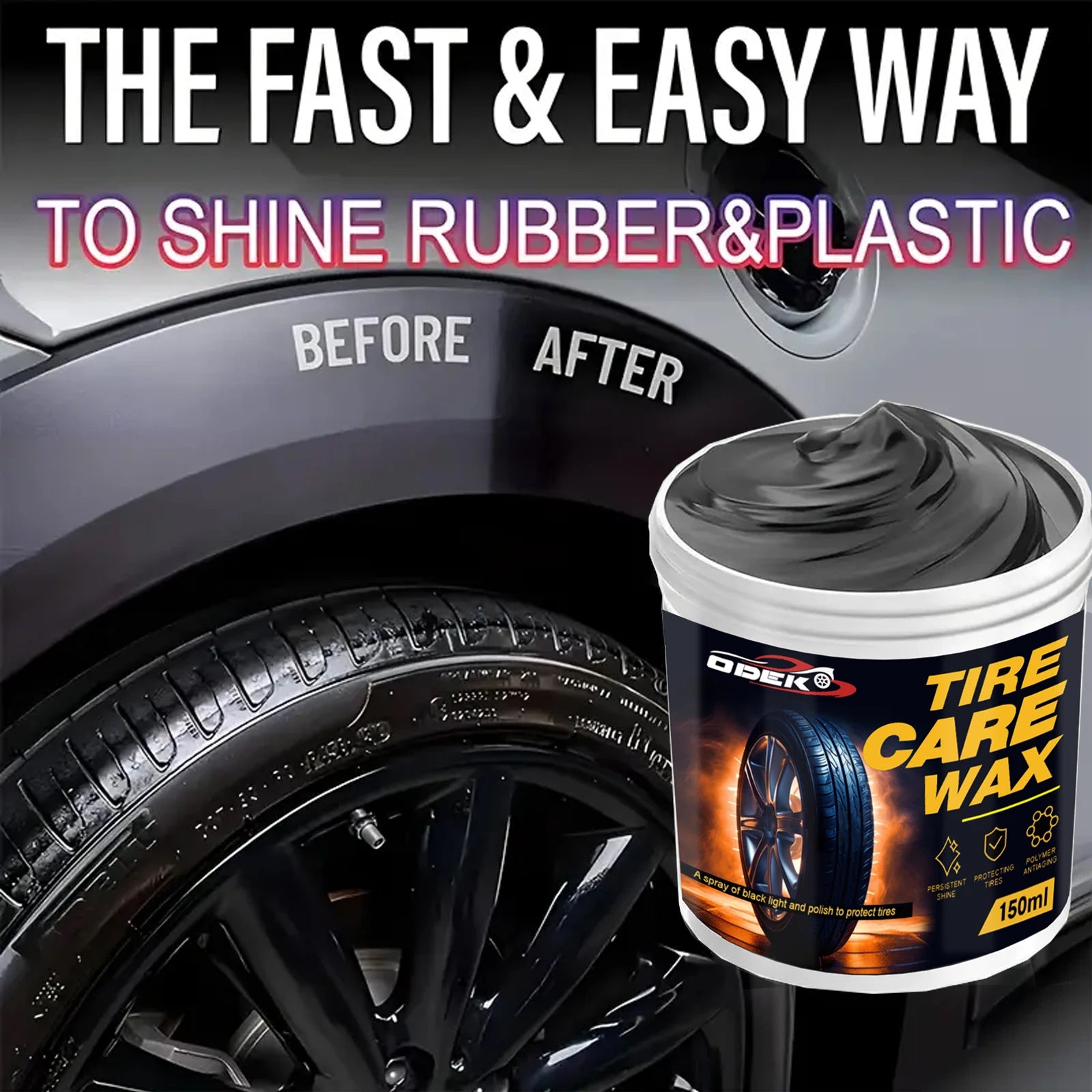 Ultimate Tire Shine Spray & Dressing 150ml – High Gloss Black Tire Polish UV Protection Long-Lasting Coating for Cars – $27