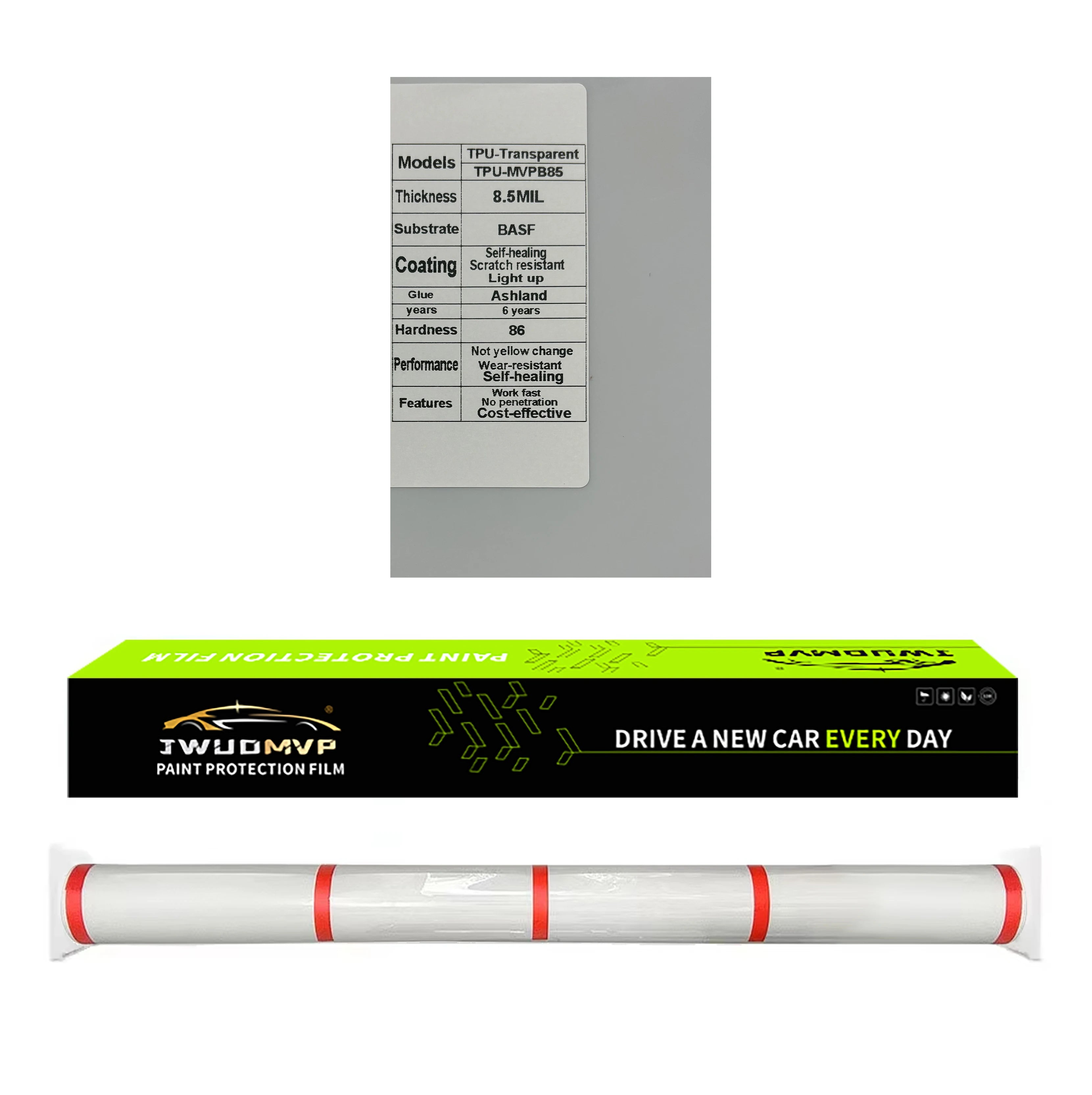 TPU PPF Bulk Roll 1.52×15m – Self-Healing Paint Protection Film – BASF / Covestro / Lubrizol – 7.5 / 8.5 / 10mil – Transparent / Gloss Black / Matte Black / Matte – $383–657