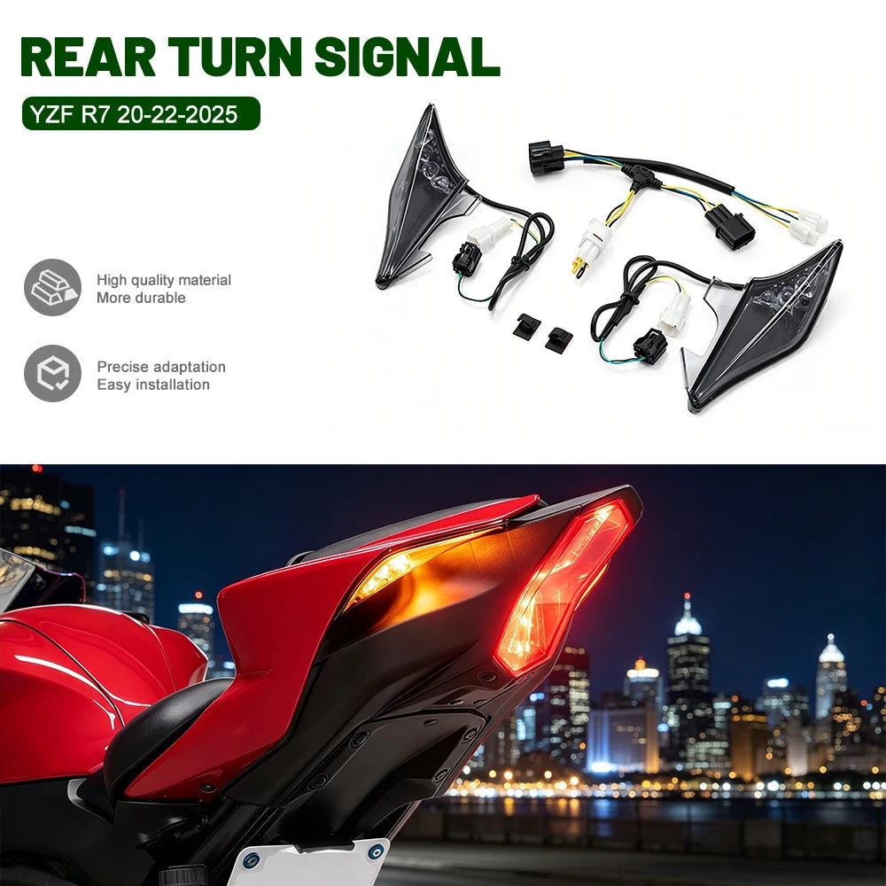 LED Turn Signal Bulbs – Integrated Rear Turn Signal Light for Yamaha YZF-R7