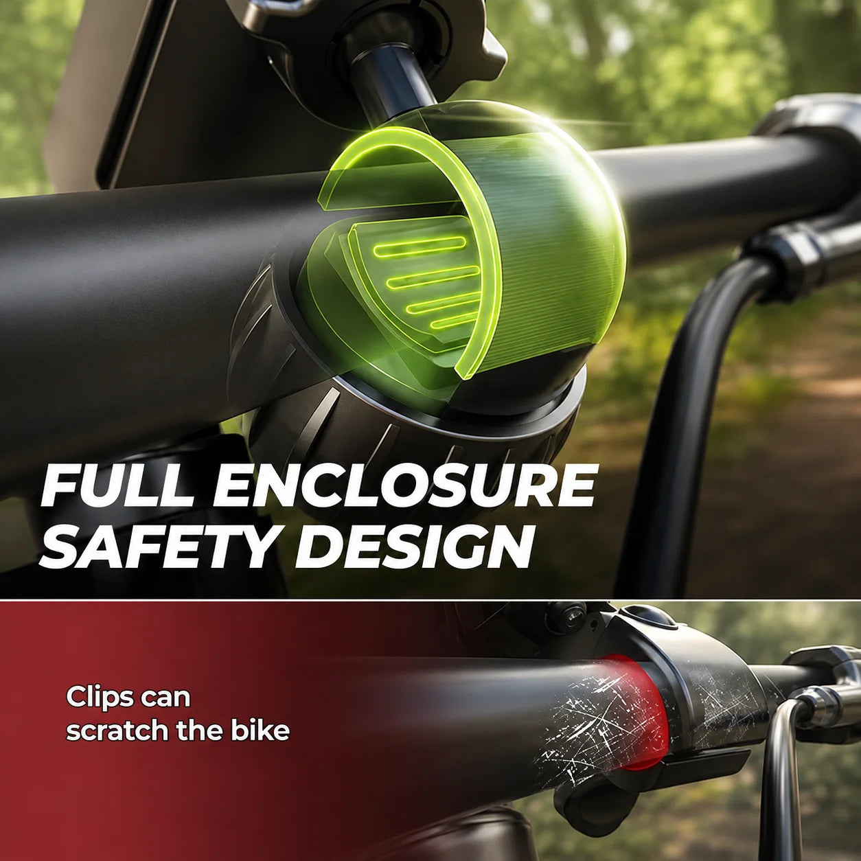 ZEKA Universal Motorcycle Phone Mount – One-Hand Shockproof Handlebar GPS Holder for Bikes, Scooters & E-Bikes
