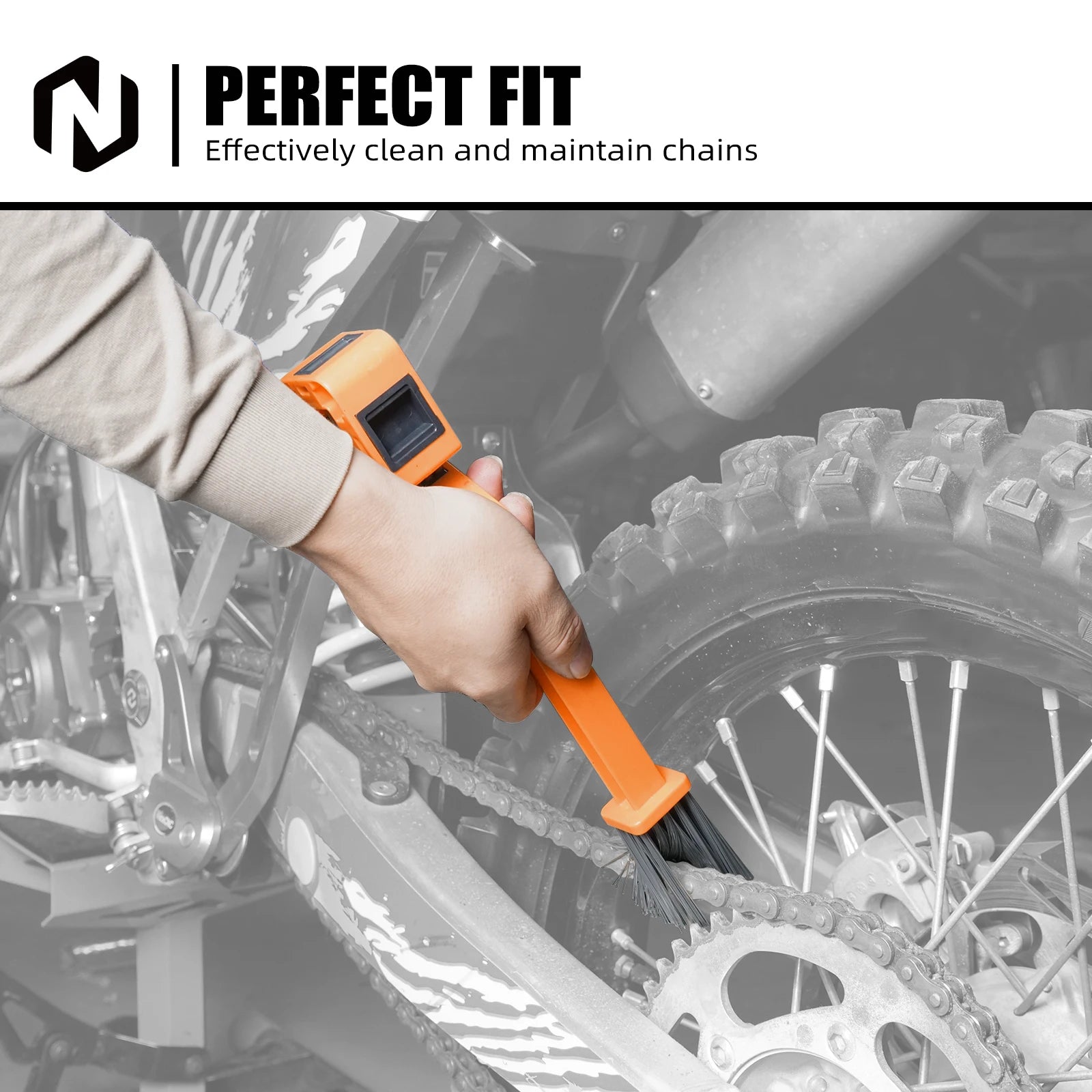Universal Motocross & Off-Road Gear Chain Cleaning Brush Tool – KTM Husqvarna GasGas Beta Sherco Honda Yamaha Suzuki Kawasaki – $14