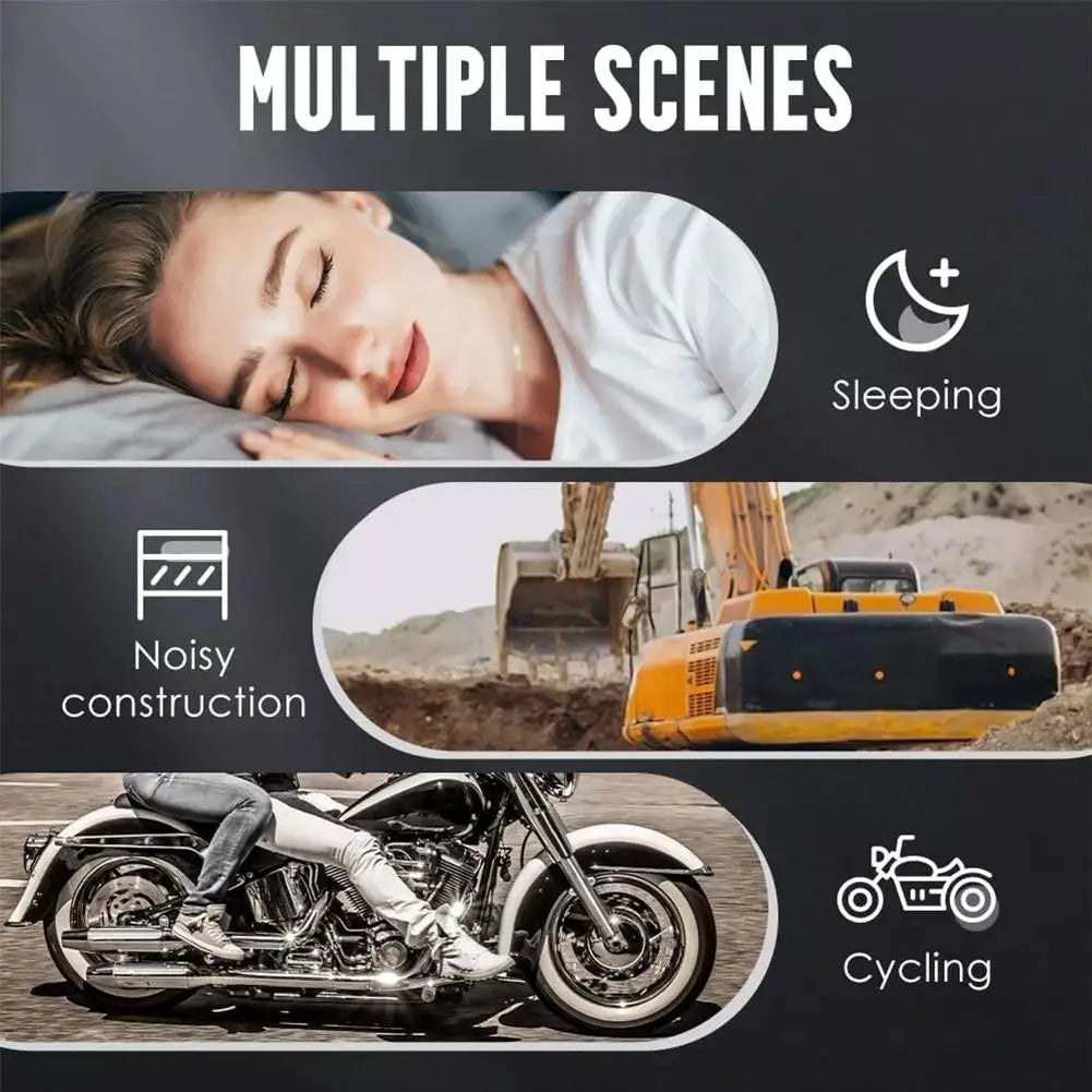 Motorcycle Noise Reduction Earplugs Windproof Sleep Earplugs Anti-Noise Mute Soundproof Motorcycle Equipment – Silicone – 13g – Red / Black