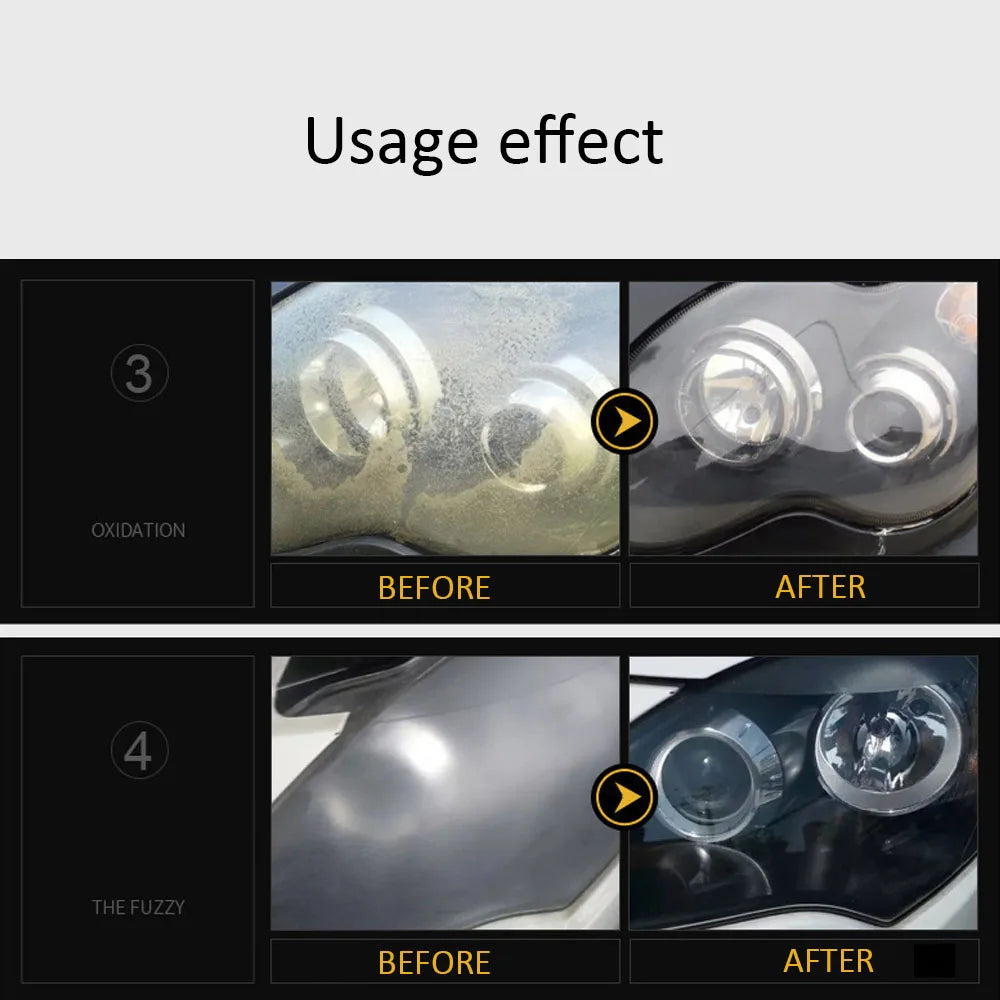 Professional Car & Motorcycle Headlight Restoration Kit – Wet Sand + Polish + UV Protect – Removes Yellowing Scratches – Car / Motorcycle / ATV – 24 Set Options – $40