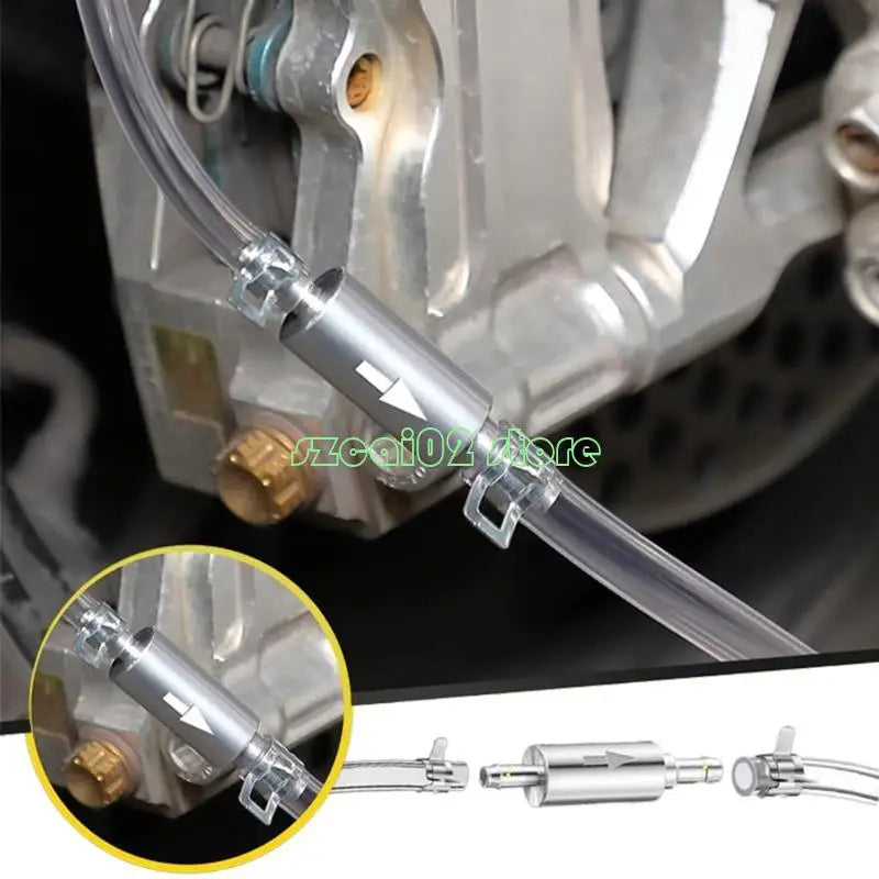 400B Motorcycle Disc Brake Bleeding Tool – Brake Disc Tools – Brake Fluid Bleeder with Check Valves – Metal and Rubber – $16