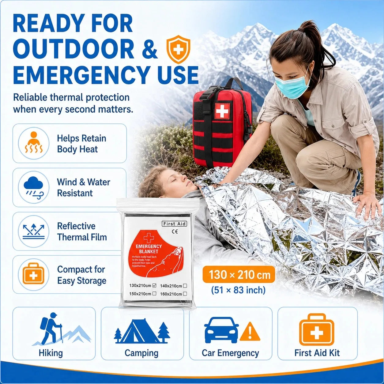 379-Piece IFAK Trauma First Aid Kit with MOLLE Pouch Emergency Survival Kit for Motorcycle Camping Hiking Car Travel Home Sports