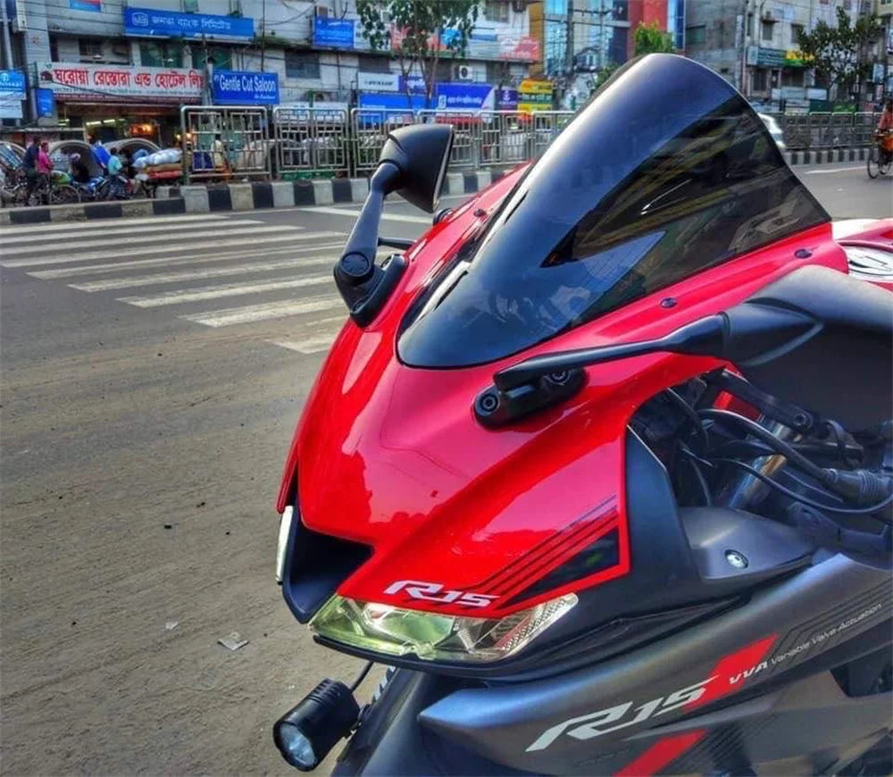 Motorcycle Sport Racing Windshield Windscreen Deflector Visor Viser for YZF R15 V3.0 2019 2020 2021 YZF-R15 V3 YZF R125 YZF-R125 – MIXTER PC Plastic Black Smoke Transparent Silver Carbon Rainbow