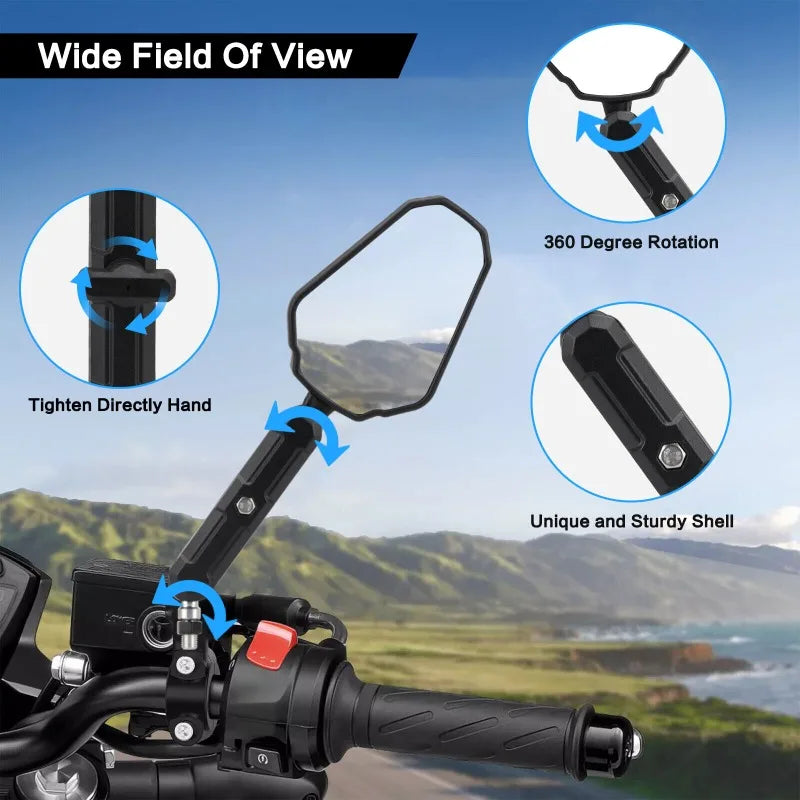 Folding Motorcycle Rearview Mirrors Off Road Adv Wide Side Mirrors for KTM 390 Duke 790 890 Adventure R 1050 1090 Adventure /R
