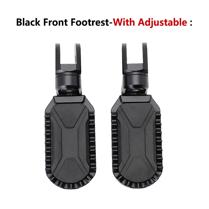 BMW F750GS F850GS F850GS Adventure 2018–2023 Adjustable Front & Rear Foot Pegs – Aluminum + Rubber – Silver or Black – Fixed or 360° Adjustable – $77–$97