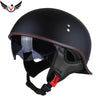Half Helmets – V Retro Motorcycle Helmet, Lightweight All-Season Cruiser Helmet for Men & Women