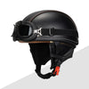 Half Helmets – KEAZ Vintage Retro German-Style Motorcycle Helmet, DOT Certified Unisex Design