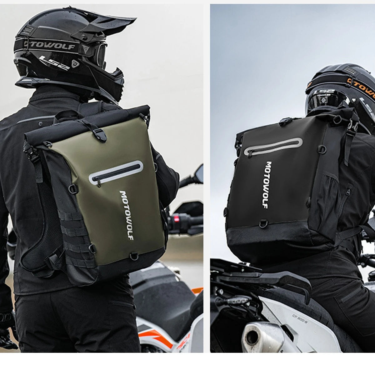 Motorcycle Backpack – Large Capacity Dual Sports & Helmet Bag