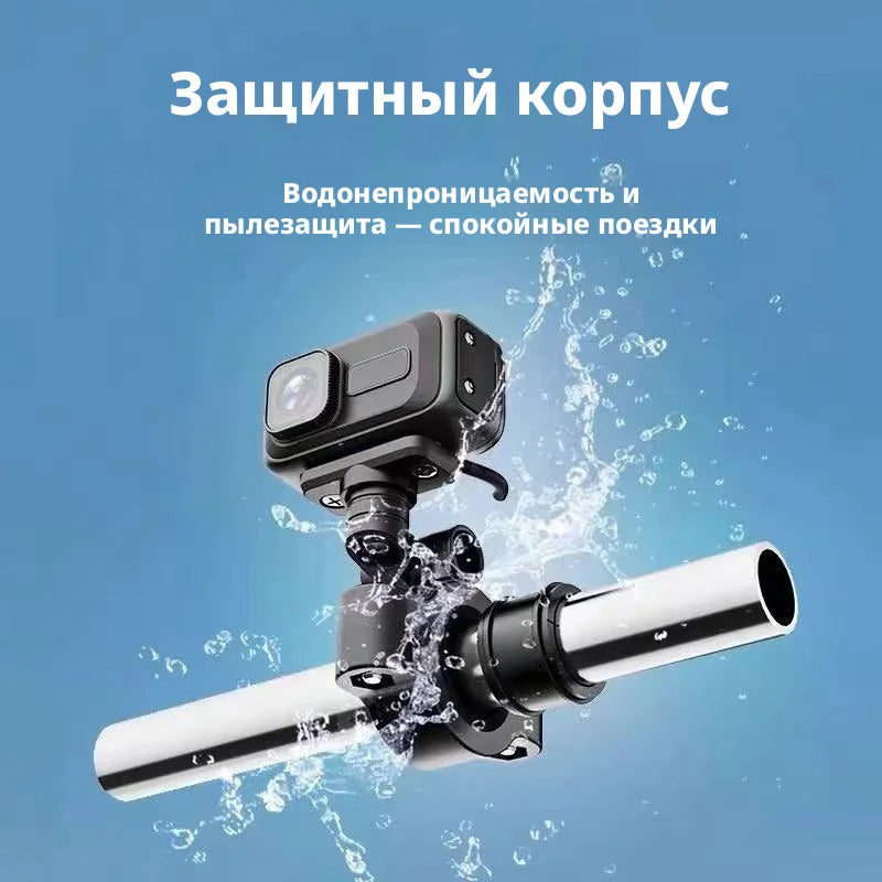 IP68 Waterproof Motorcycle Dash Cam 4K Front 1080P Rear Wired Separated Dual Lens WiFi Night Vision Anti-Shake Motorcycle Camera DVR for Motorcycle E-Bike Bicycle