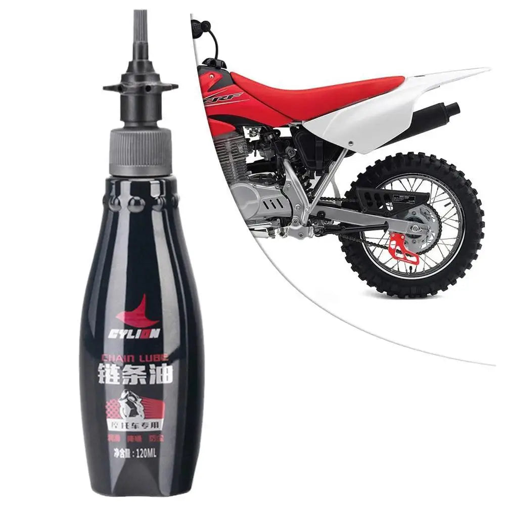 Motorcycle & Bicycle Chain Lubricant 120ml – Anti-Rust Anti-Wear Dust-Proof High-Temp – Chain Derailleur Cable Caliper – Ergonomic Offset Bottle – $32