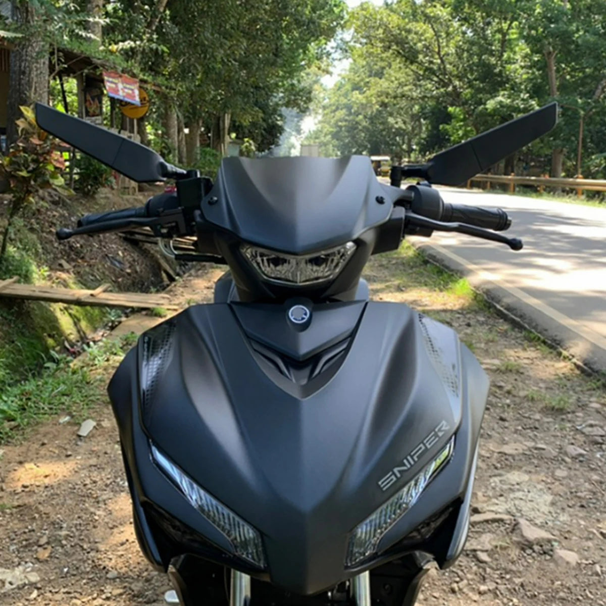 HVLMHA Yamaha MT-07 MT-09 MT-10 Stealth Winglet Rotatable Motorcycle Mirror CNC Aluminium Adjustable Rearview Motorcycle Mirror Kit 2021-2023