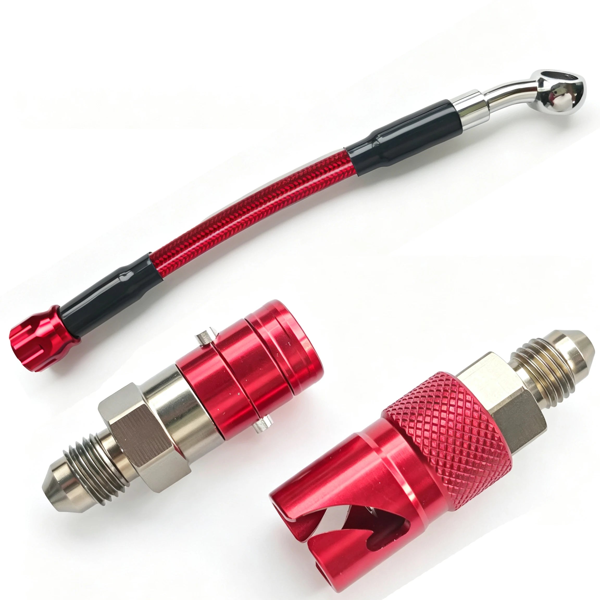 Universal Motorcycle AN3 Aluminum Caliper Brake Line Hose Adapter – Brake Line Tools – Quick Disconnect Brake Hose Oil Breaker Connector – 7075 CNC – Yamaha Honda Kawasaki Suzuki BMW Ducati – from $12