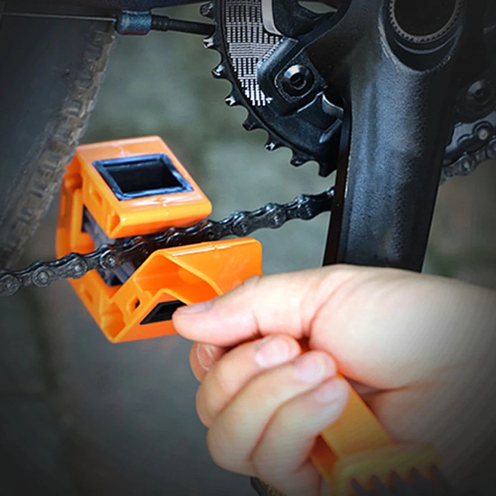 Double Head Multifunction Portable Bicycle Chain Cleaning Brush – Bike Chain Washer Cleaner for Motorcycle & Bike – $16