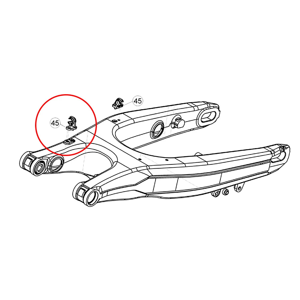 CNC Aluminium Rear Brake Hose Line Clamp Cable Holder for Beta XTrainer RR RR-S 2013–2024 – Brake Line Tools – Red – Replaces OEM 1514605000 – 1 PC – $17