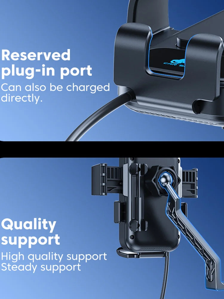 15W Wireless Charging Motorcycle Phone Holder – QC3.0