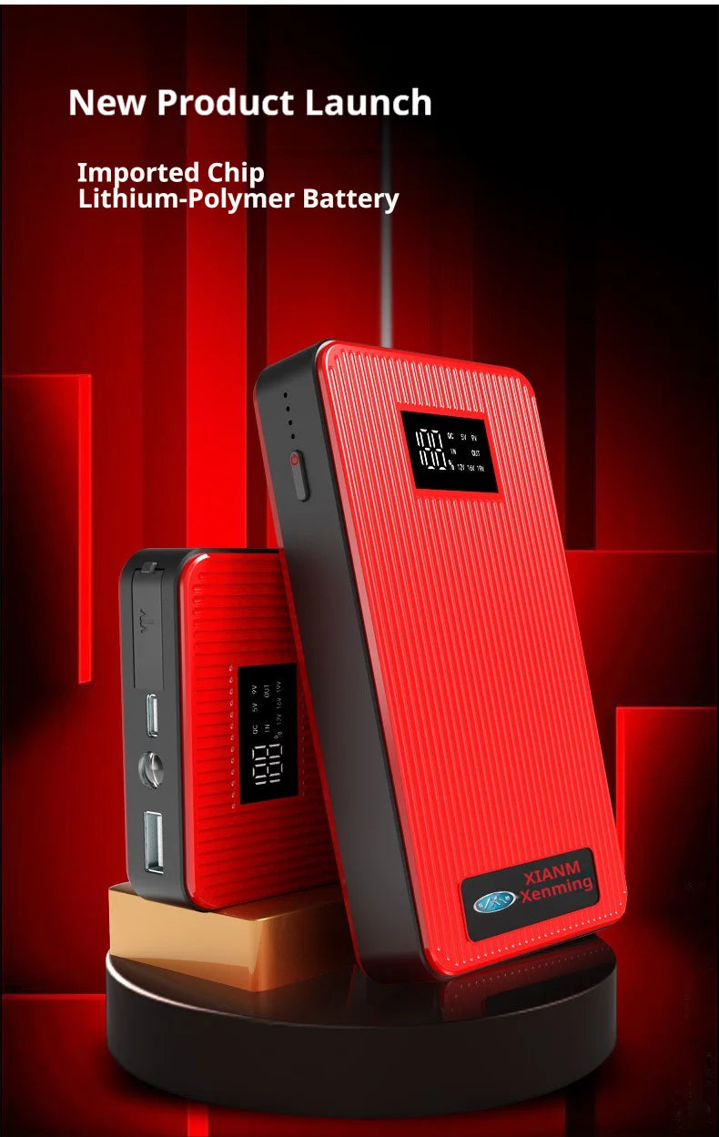 Minus Two 800A Car Jump Starter 12V – Emergency Battery Booster Power Bank with LED Light for Auto, Motorcycle & SUV (Petrol & Diesel)