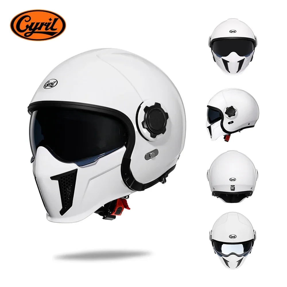 Retro Modular Helmet with DOT and ECE Approval