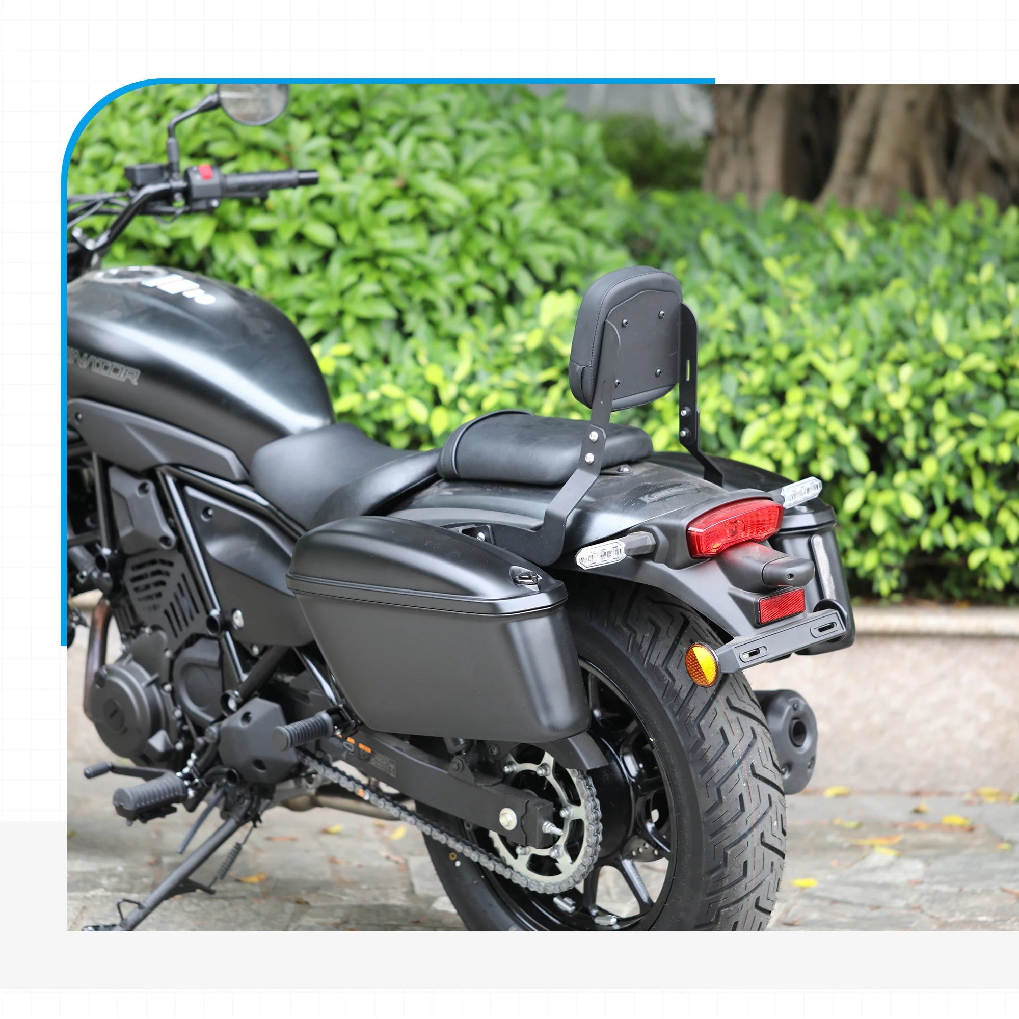 For Kawasaki Eliminator 500 2024 2025 Motorcycle Eliminator 500 Rear Passenger Detachables Backrest Sissy Bar With Cushion Pad