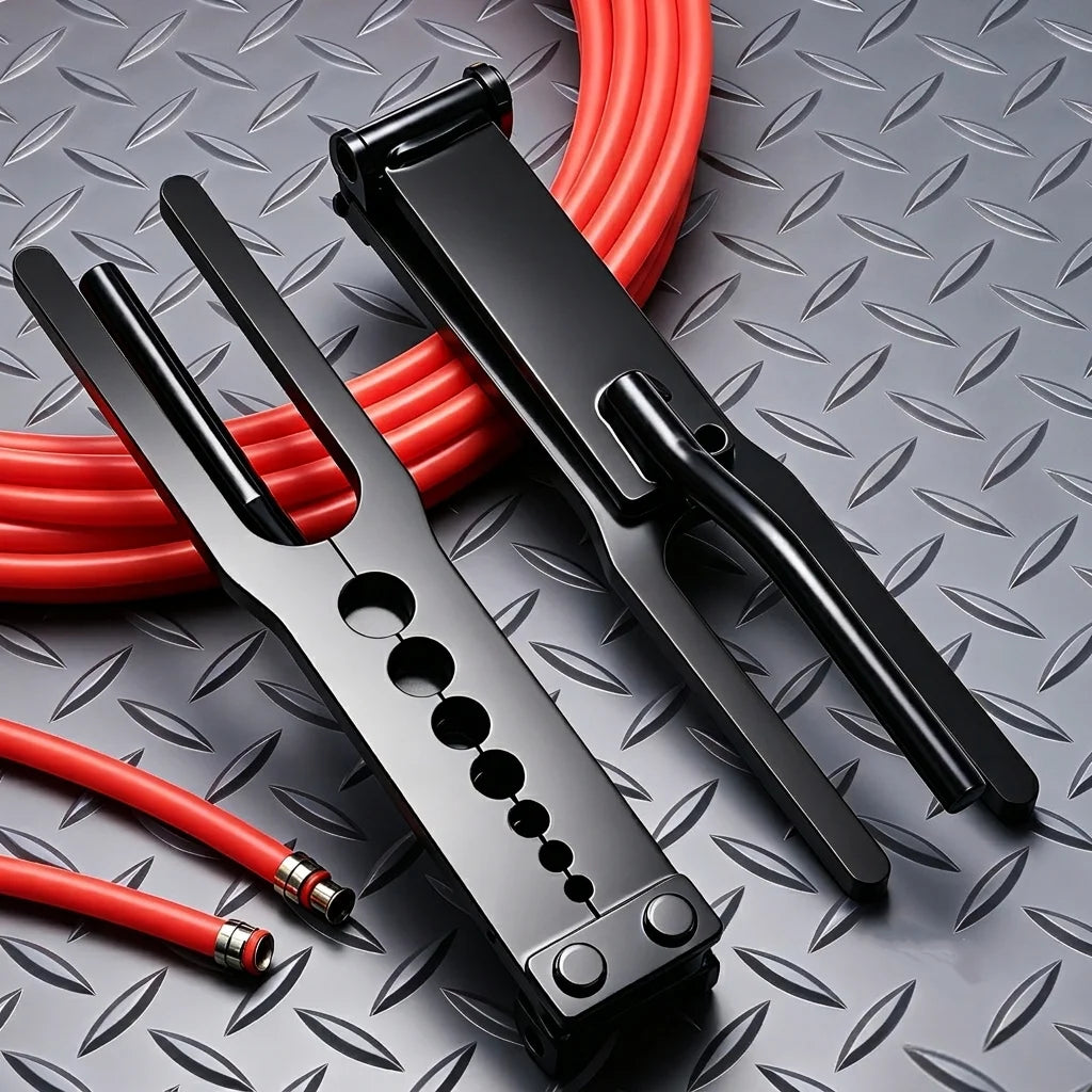 Multi-Hole Air Hose Crimper Pliers – Brake Line Tools – Handheld Brake Line Clinching Tool for Auto and Motorcycle Hose Repair – Black – 664g – $24