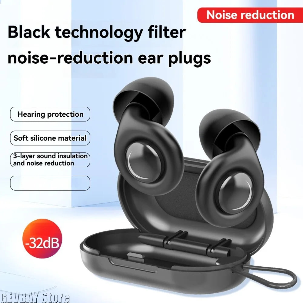 GEVBAY Anti-Noise Earplugs Silicone Ear Plug Noise Cancelling for Sleep Anti-Snoring Motorcycle Earplug Noise Insulation Ear Protectors – Silicone – 2×2×2 cm – 30g – 3 Style Options