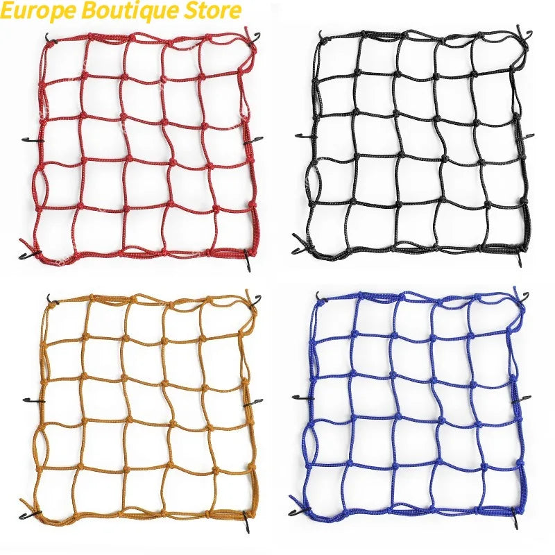 Motorcycle Cargo Net – Elastic Reflective Bungee Net for Helmet & Luggage
