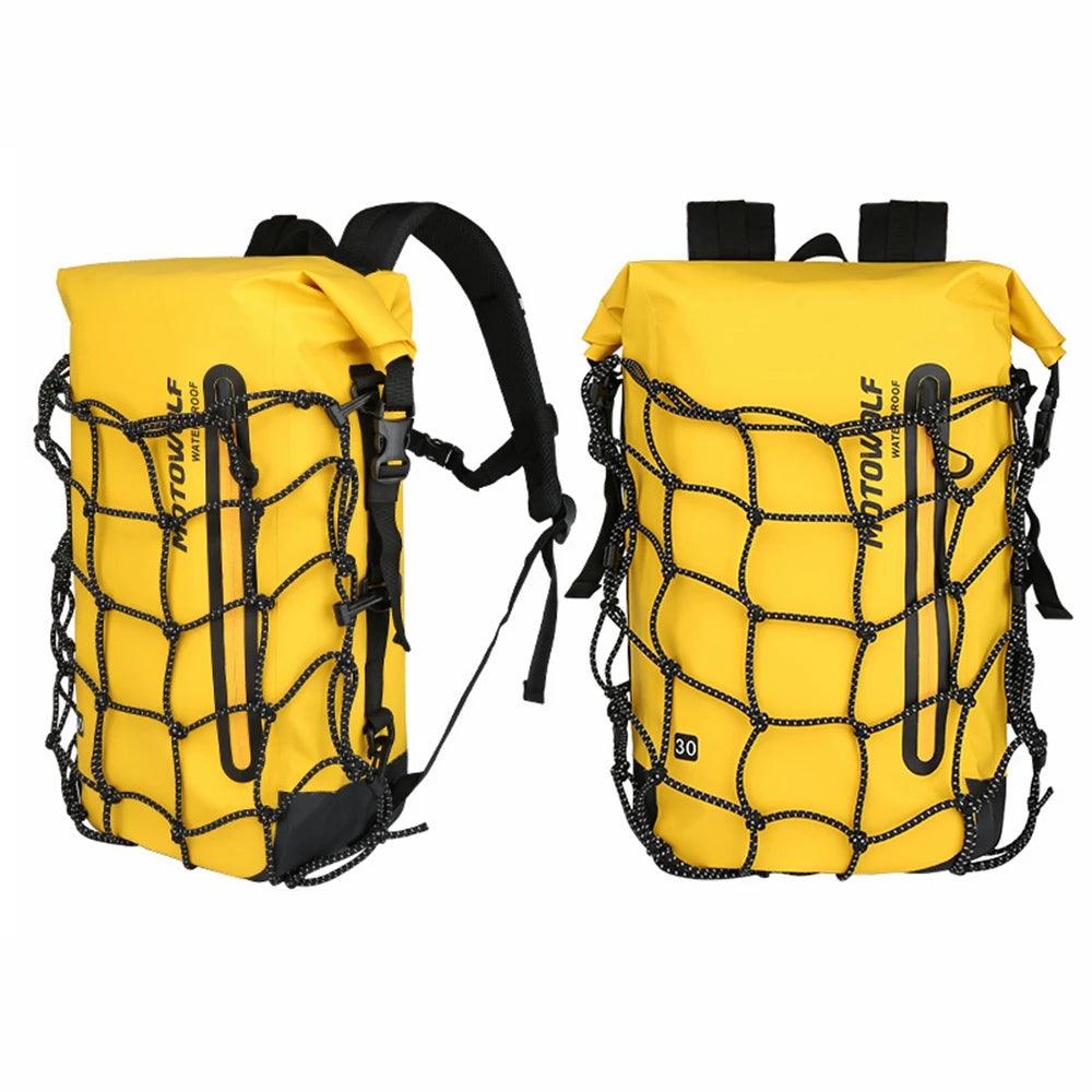 Motorcycle Backpack – Waterproof Full Face Helmet & Reflective Travel Bag