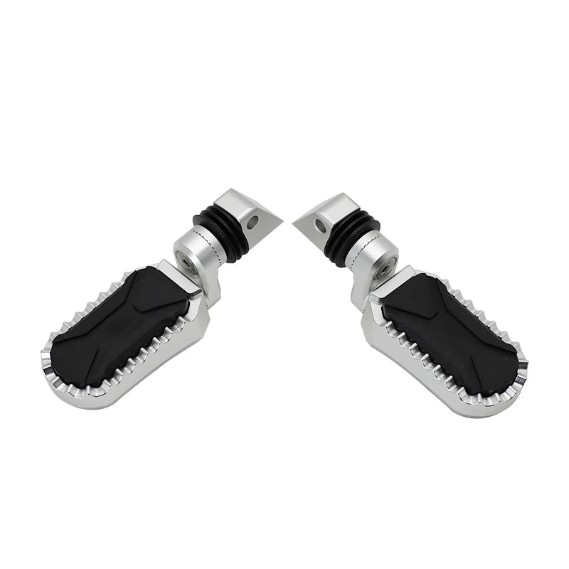 BMW F750GS F850GS F850GS Adventure 2018–2023 Adjustable Front & Rear Foot Pegs – Aluminum + Rubber – Silver or Black – Fixed or 360° Adjustable – $77–$97