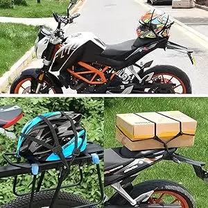 Universal 60cm Motorcycle Luggage Strap Moto Helmet Gears Fixed Elastic Buckle Rope High-Strength Retractable Protective Net