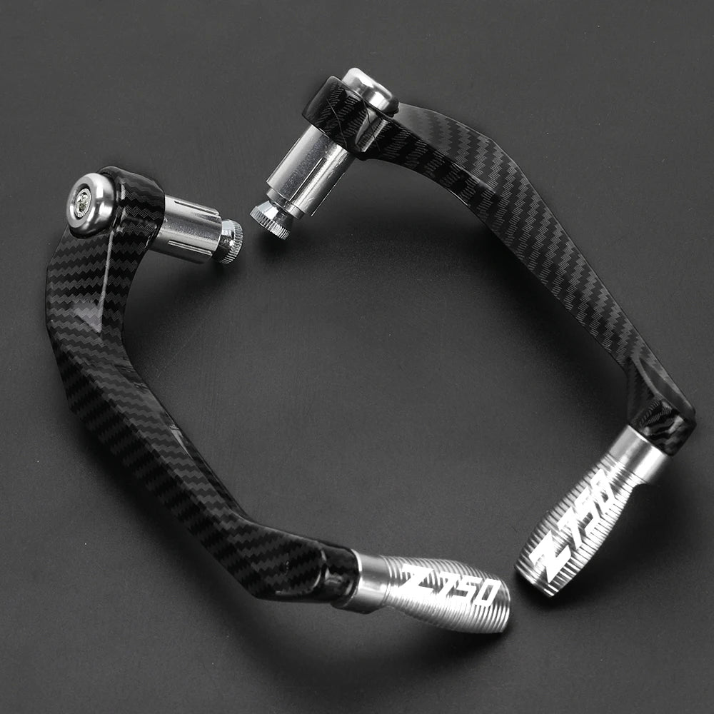 Kawasaki Z750 2007–2010 Brake & Clutch Lever Hand Guard Protector – CNC Aluminum + Carbon Fiber – 22mm – 8 Colors – $28