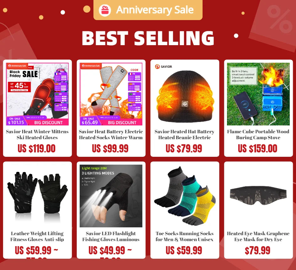 Savior Heat Electric Heated Gloves for Men Women Rechargeable Battery Ski Heating Glove Skiing  Snowboarding Motorcycle 2022