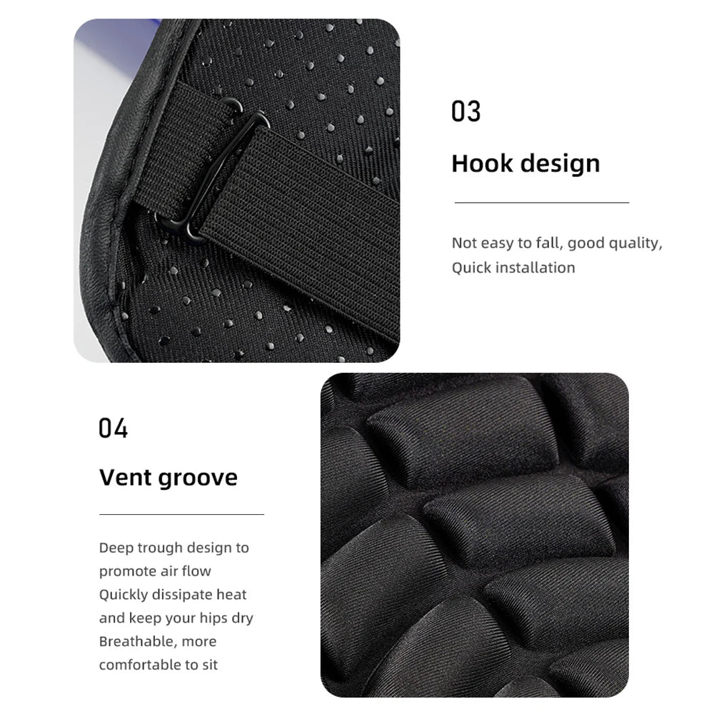 Motorcycle Seat Cushion – 3D Comfort Gel Pad Breathable Seat Cover