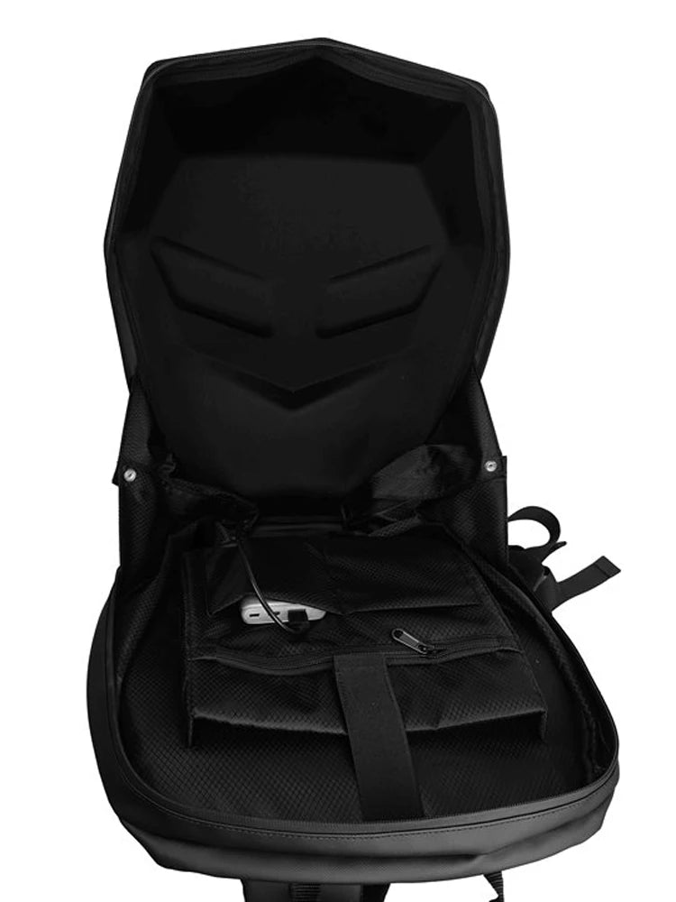 Motorcycle Backpack – NR Spark L E D Eyes Hard Shell Waterproof Helmet Bag