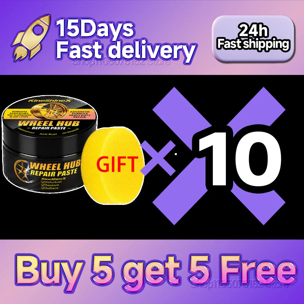KINESHINEX Alloy Wheel Scratch Remover & Polish Paste – Rim Restoration & Shine – Metal Surface Polish – 30g – 1 / 3 / 5 / 10 Pcs – $28–112