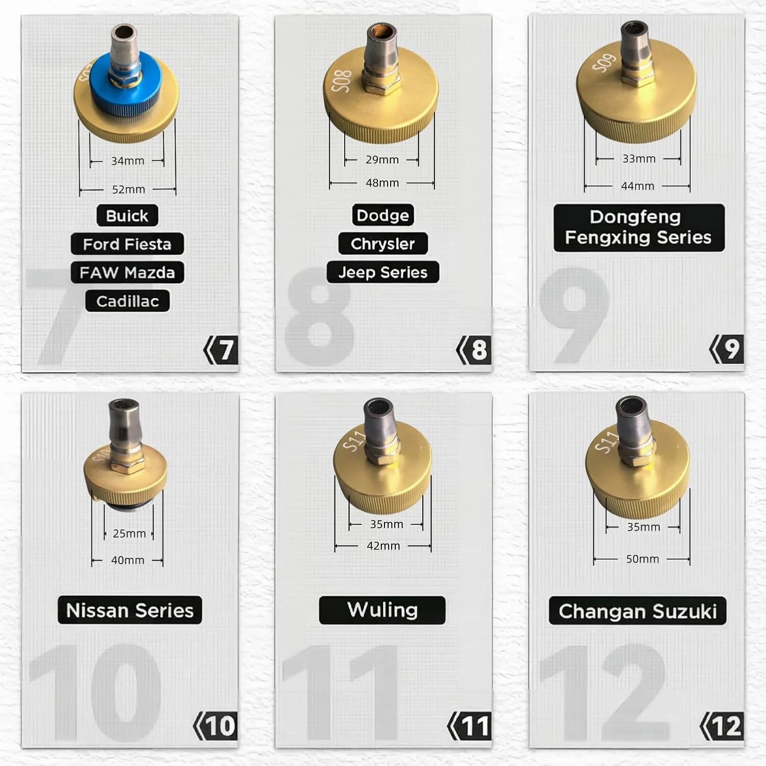 17-Piece Brake Fluid Bleeder Adapter Kit