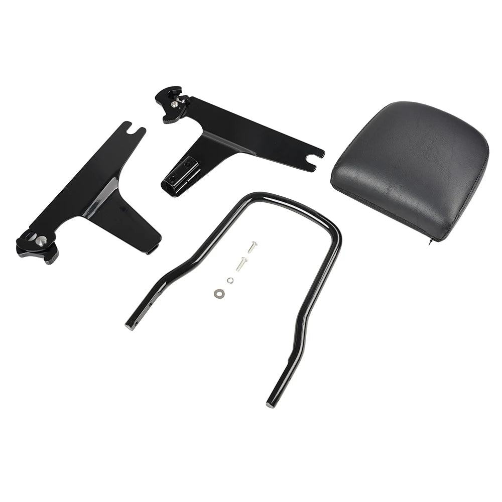 Motorcycle Rear Passenger Detachable Sissy Bar Backrest With Cushion Pad Fit For Harley Softail Heritage Classic 2000 - 2017