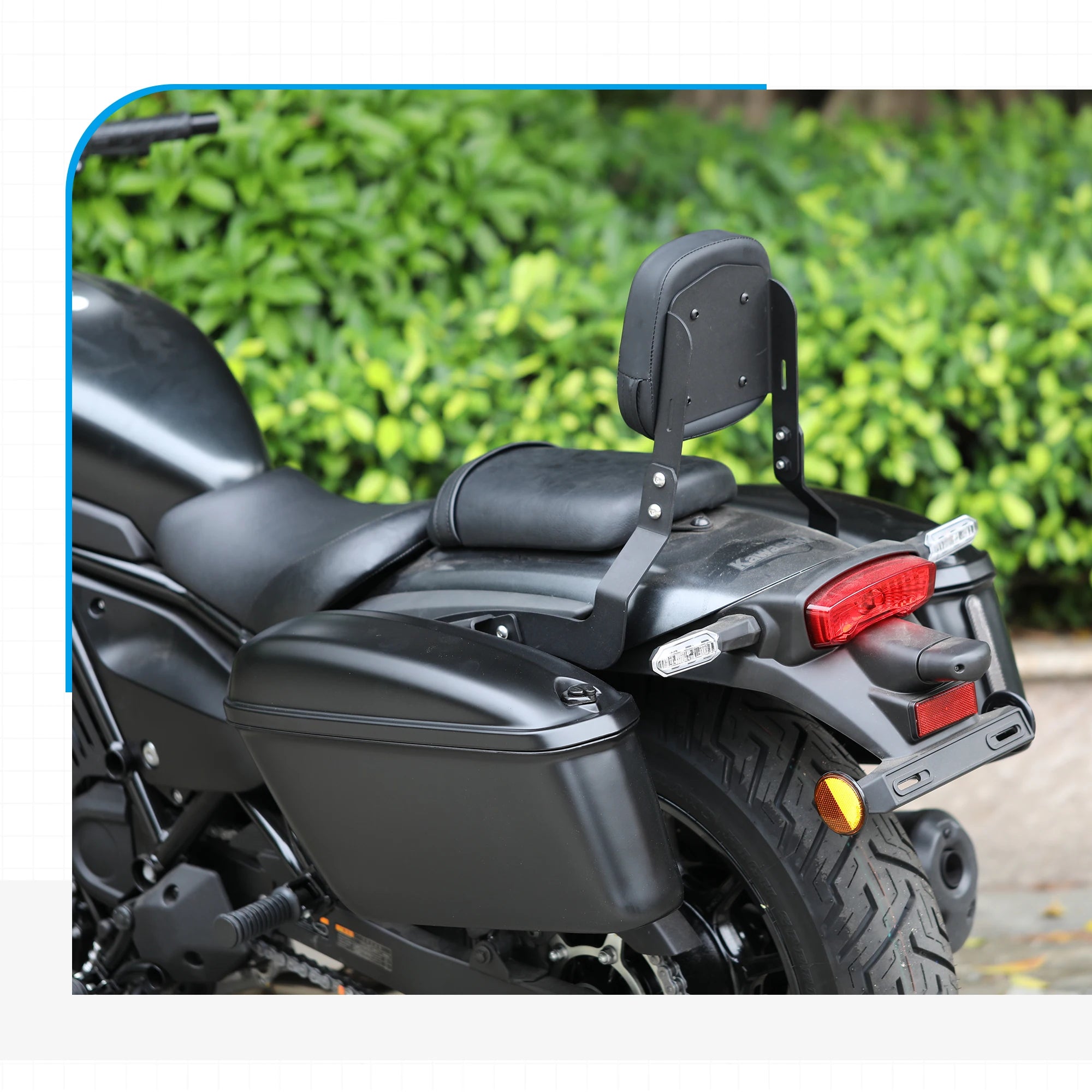 For Kawasaki Eliminator 500 2024 2025 Motorcycle Eliminator 500 Rear Passenger Detachables Backrest Sissy Bar With Cushion Pad