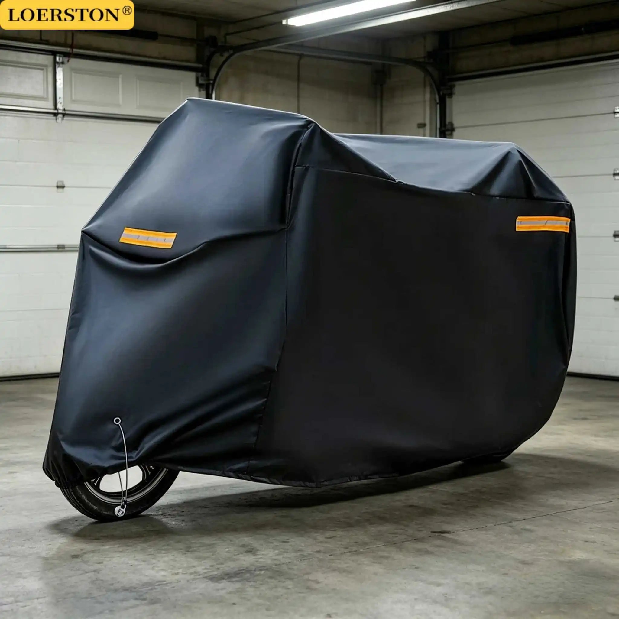 Thick Oxford Motorcycle Waterproof Cover Universal Outdoor Protection Dust Motorbike Rain Cover Sunshade Dustproof UV Protective – Reflective Aluminum Foil Nano Lining Cotton Velvet Black XL-4XL