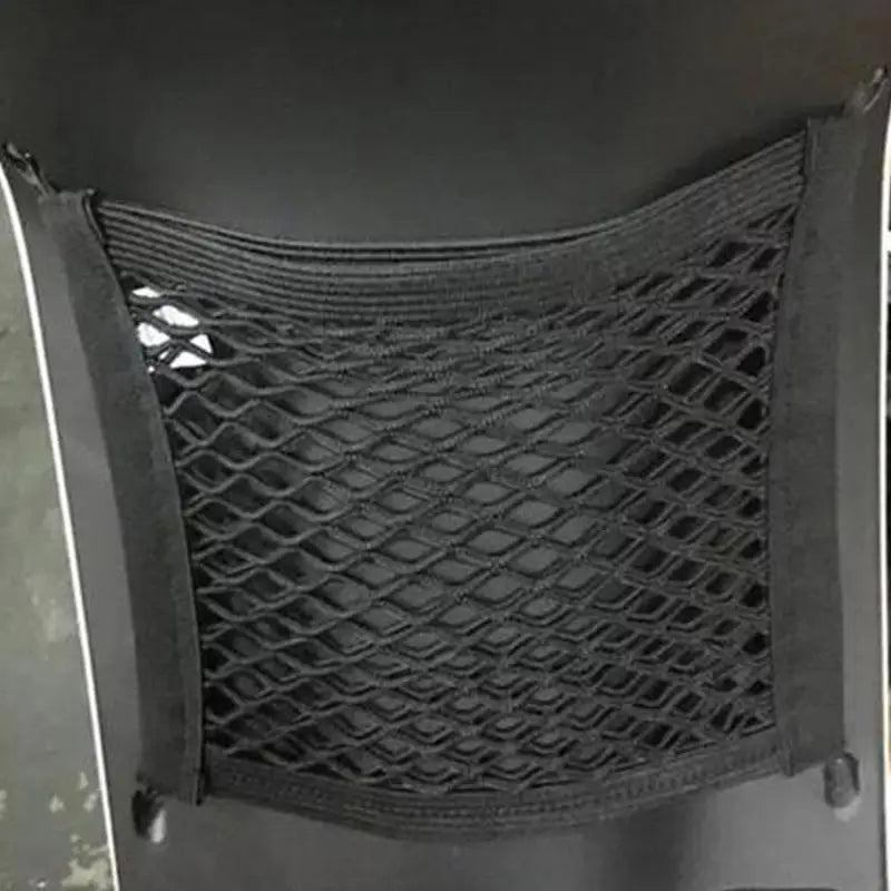 Motorcycle Net Cargo High Elastic Polyester Cargo Bungee Net with 4 Hooks Thickened Motorcycle Net Secure Easy Installation
