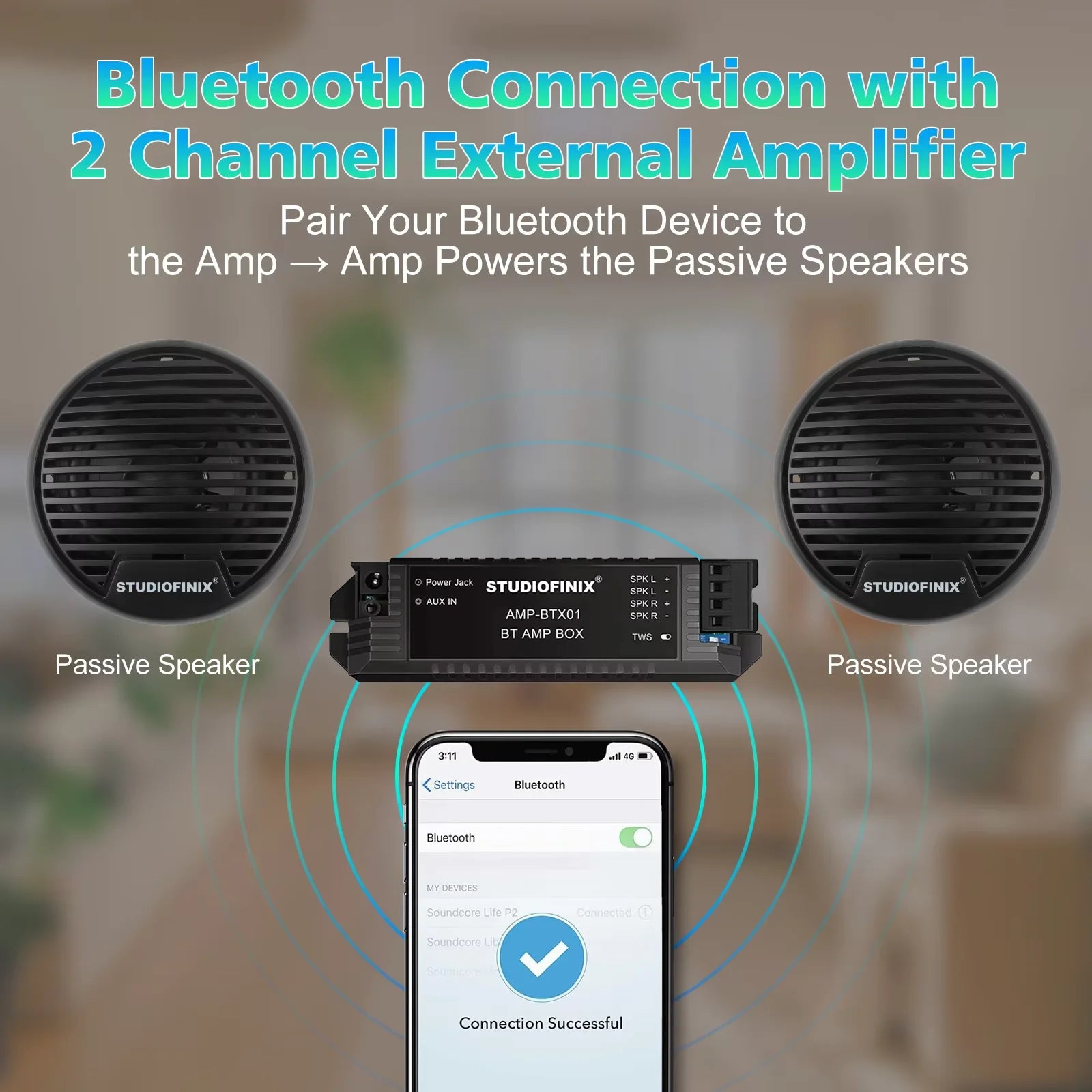 Motorcycle Speakers – Studiofinix 160W Marine Waterproof Bluetooth Audio