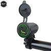 12–24V Motorcycle Dual USB Fast Charger – PD + QC3.0 Handlebar Charging Socket with Switch