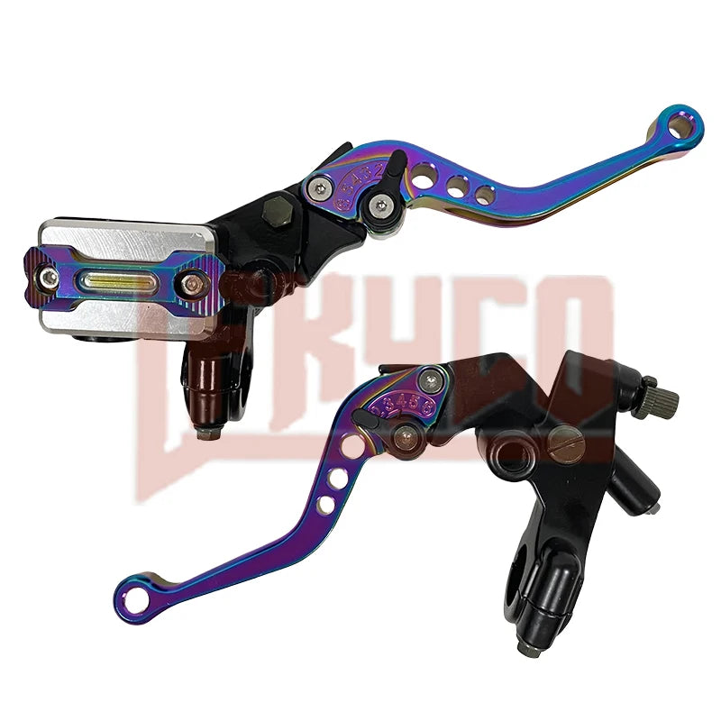 Universal 22mm Hydraulic Brake Master Cylinder & Clutch Lever Full Kit – CNC Aluminum – Honda / Yamaha – 6 Colors – $37–$42