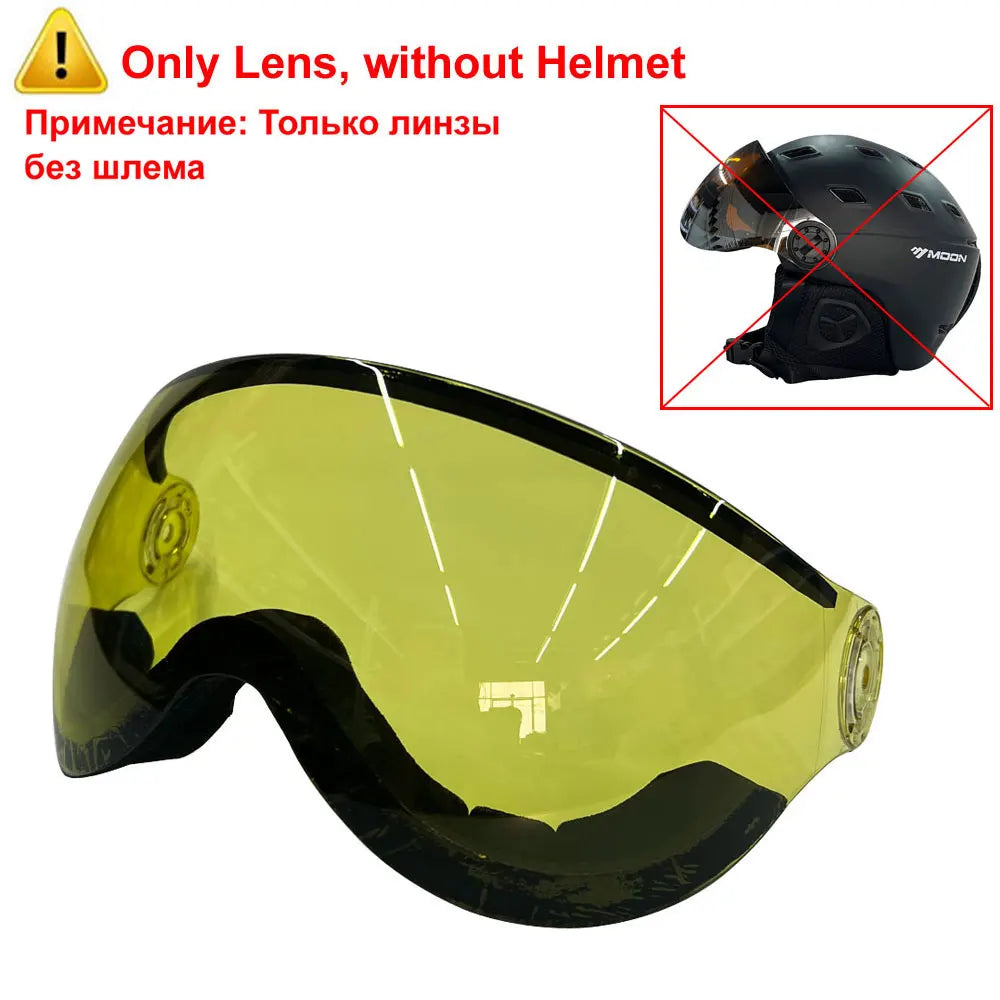 Ski and Snowboard Helmet with Integrated Goggles