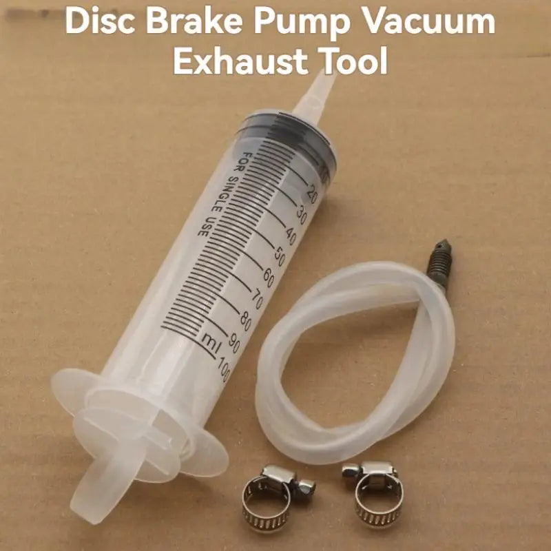 Motorcycle Brake Caliper Bleeder Syringe Tool Kit – Brake Caliper Tools – 100ml Hydraulic Disc Brake Air Bleeding & Fluid Replacement Tool with 26cm Hose & Hook – $12
