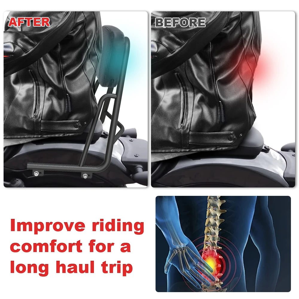 Motorcycle Passenger Sissy Bar Backrest with Cushion Pad CMX1100 CMX 1100 2021 2022 2023 2024 2025 Fit For Honda