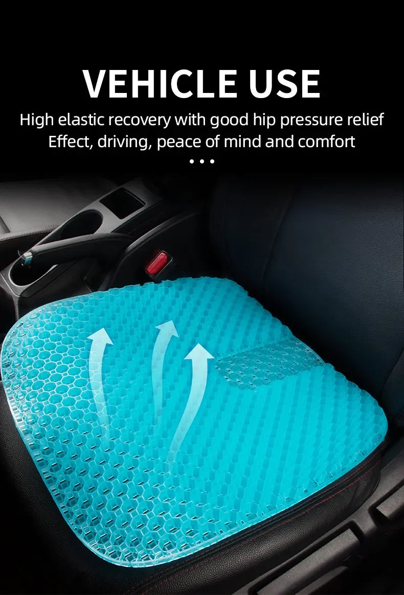 Gel Seat Cushion – Honeycomb Silicone Pad for Long Sitting Comfort
