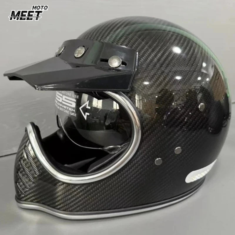 Carbon Fiber Helmets – Forged Carbon Fiber Ultra-Light Motorcycle Half Helmet for Men & Women
