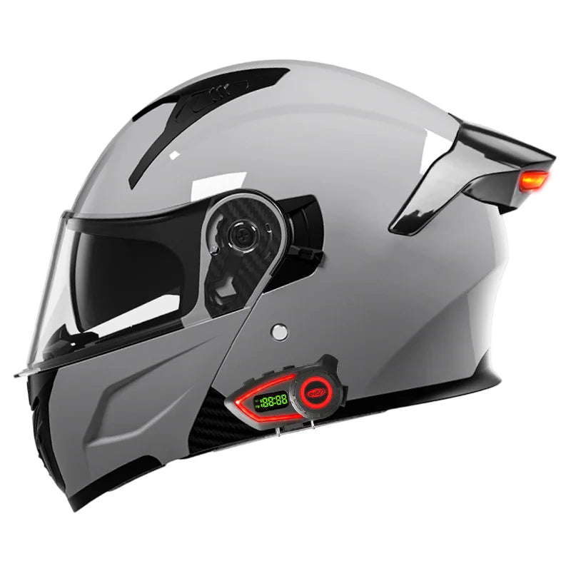 Modular Helmets – DOT Approved Bluetooth Motorcycle Helmet, Dual Visor & LED Tail Light
